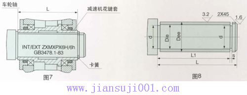 TWC系列軸裝式減速機輸出軸聯(lián)接外形安裝尺寸