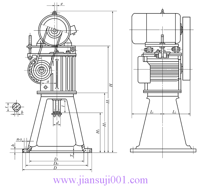 LKW型立式錐面包絡(luò)圓柱蝸桿減速器(JB-T 7847-1995)